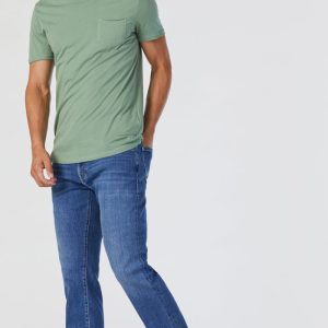 ZACH STRAIGHT LEG IN MID INDIGO BRUSHED WILLIAMSBURG