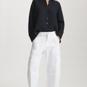 VINNIE BARREL CARGO IN WHITE CASUAL TWILL