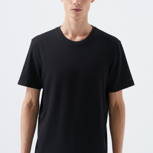 SHORT SLEEVE CREW NECK T-SHIRT IN BLACK