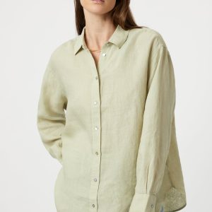 LINEN BUTTON-UP SHIRT IN LINT