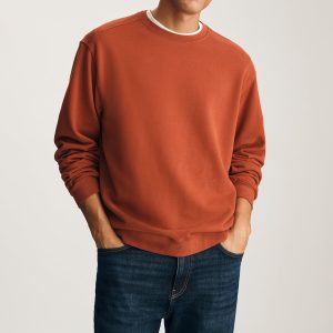 CREW NECK SWEATSHIRT IN BARN RED