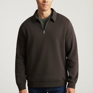 HALF ZIP SWEATSHIRT IN AFTER DARK