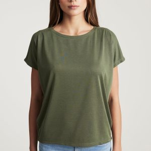 LUXE TOUCH TENCEL™ BOAT NECK T-SHIRT IN THYME