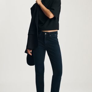 KATHLEEN SLIM BOYFRIEND IN INK FEATHER LUXE