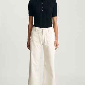 PALOMA MARINE WIDE LEG IN WHITE CORD