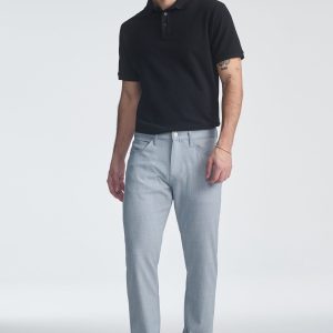 MARCUS SLIM STRAIGHT LEG IN BLUE CROSS HATCH TWILL