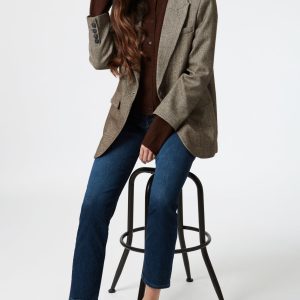 MIRELLA STRAIGHT LEG IN DARK BRUSHED FLEX BLUE