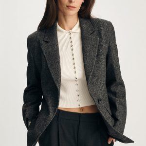 BLAZER JACKET IN ANTRASIT MELANGE