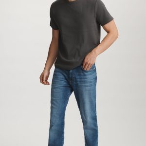 ZACH STRAIGHT LEG IN DARK BRUSHED FEATHER BLUE